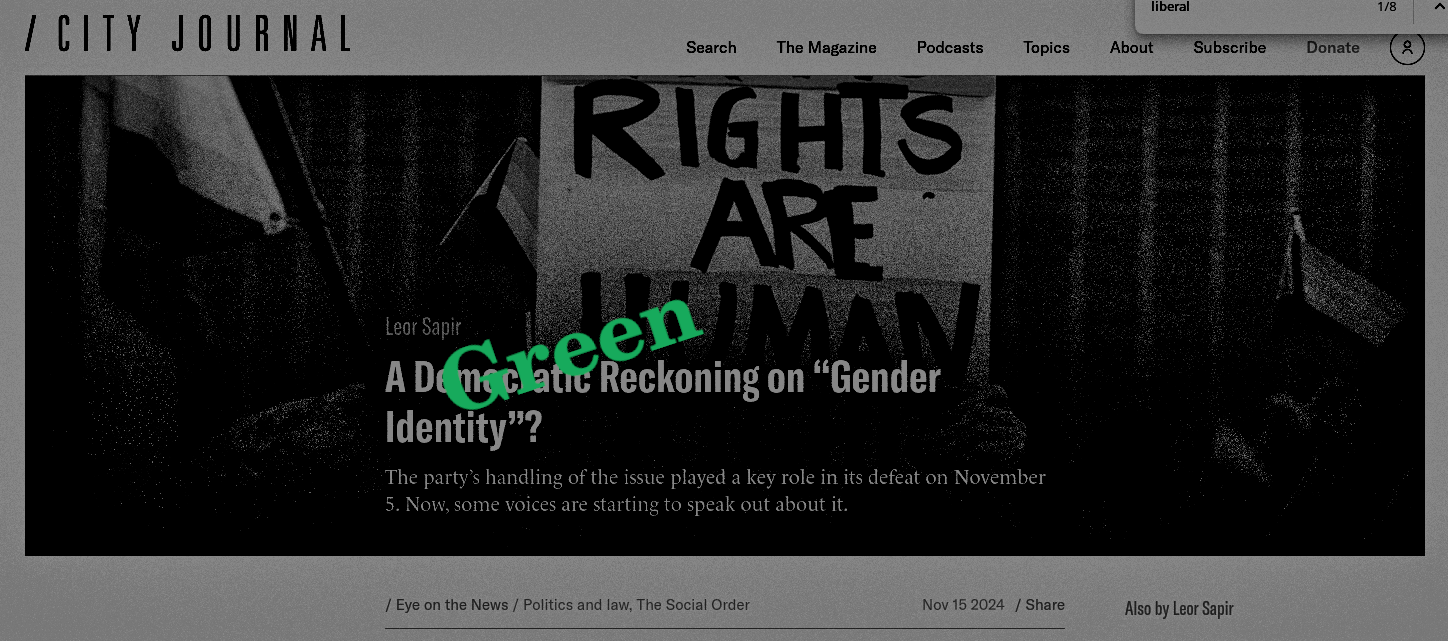 A Green Party Reckoning with Gender Ideology